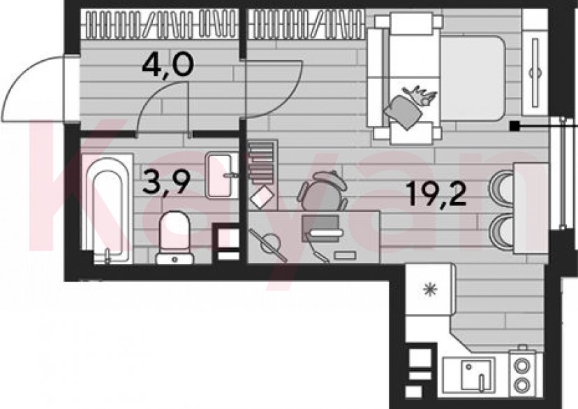 Продажа студии, 27.1 кв.м фото 0 Продажа студии, 27.1 кв.м фото 0