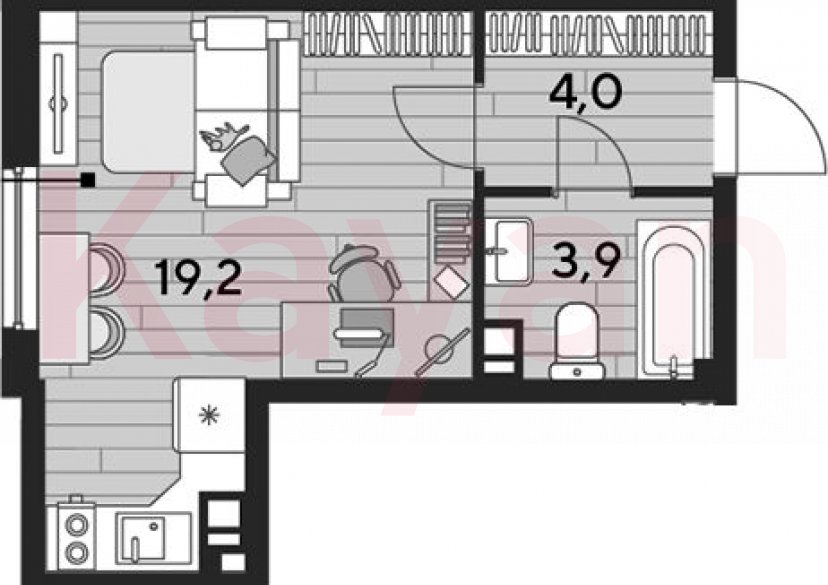 Продажа студии, 27.1 кв.м фото 0