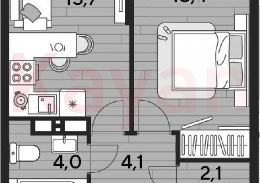 Продажа 1-комн. квартиры, 39.3 кв.м фото 0 Продажа 1-комн. квартиры, 39.3 кв.м фото 0