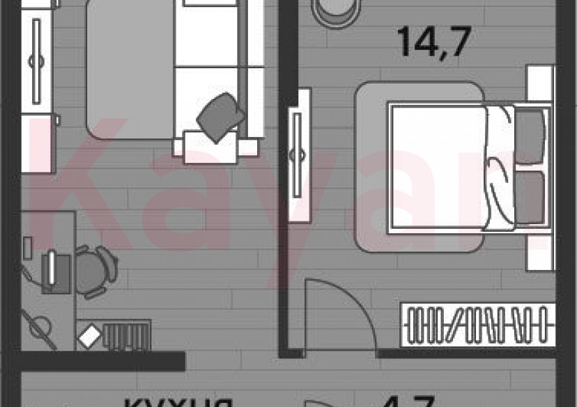 Продажа 1-комн. квартиры, 47.7 кв.м фото 0 Продажа 1-комн. квартиры, 47.7 кв.м фото 0