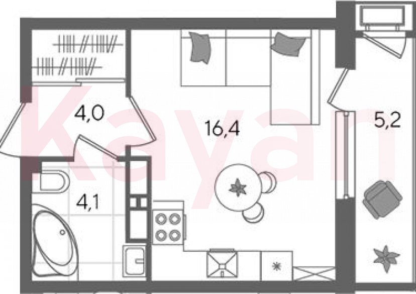 Продажа студии, 24.5 кв.м фото 0 Продажа студии, 24.5 кв.м фото 0