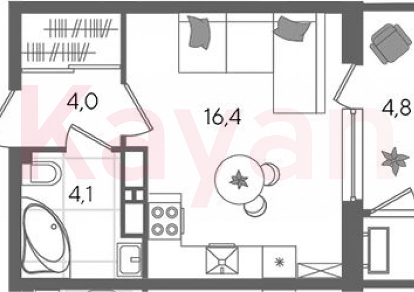 Продажа студии, 24.5 кв.м фото 0 Продажа студии, 24.5 кв.м фото 0
