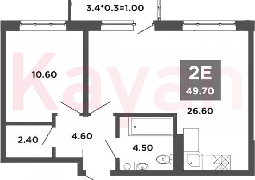 Продажа 2-комн. квартиры, 48.7 кв.м фото 0