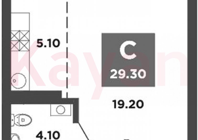 Продажа студии, 28.4 кв.м фото 0