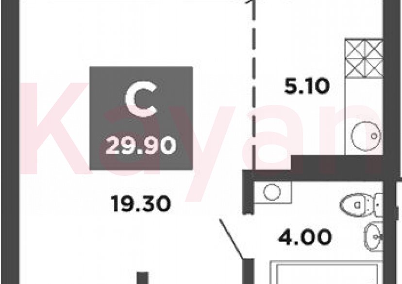 Продажа студии, 28.4 кв.м фото 0 Продажа студии, 28.4 кв.м фото 0
