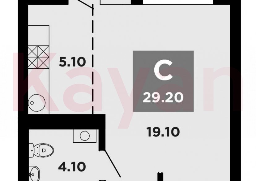 Продажа студии, 28.3 кв.м фото 0