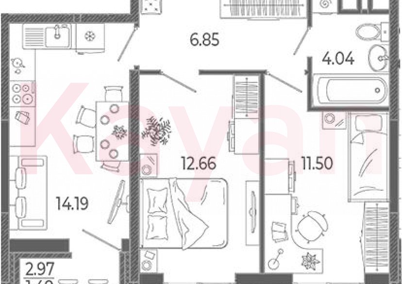 Продажа 2-комн. квартиры, 49.24 кв.м фото 0 Продажа 2-комн. квартиры, 49.24 кв.м фото 0