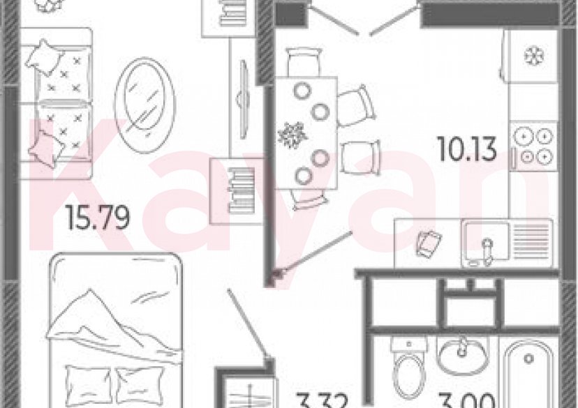 Продажа 1-комн. квартиры, 33.14 кв.м фото 0 Продажа 1-комн. квартиры, 33.14 кв.м фото 0