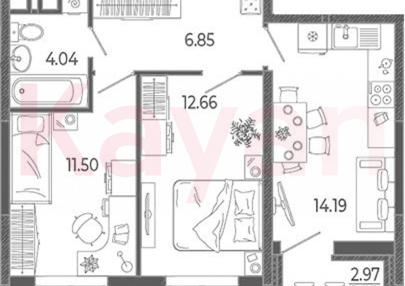 Продажа 2-комн. квартиры, 49.24 кв.м фото 0 Продажа 2-комн. квартиры, 49.24 кв.м фото 0