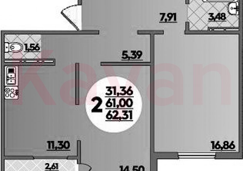 Продажа 2-комн. квартиры, 61 кв.м фото 0 Продажа 2-комн. квартиры, 61 кв.м фото 0