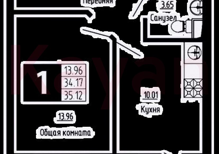 Продажа 1-комн. квартиры, 34.17 кв.м фото 0 Продажа 1-комн. квартиры, 34.17 кв.м фото 0