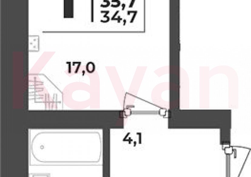 Продажа 1-комн. квартиры, 34.7 кв.м фото 0 Продажа 1-комн. квартиры, 34.7 кв.м фото 0