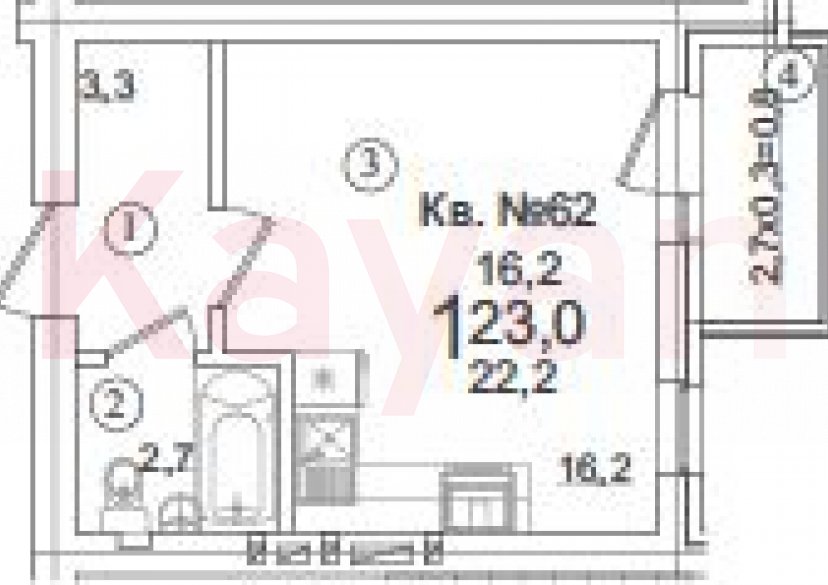 Продажа студии, 22.2 кв.м фото 0 Продажа студии, 22.2 кв.м фото 0