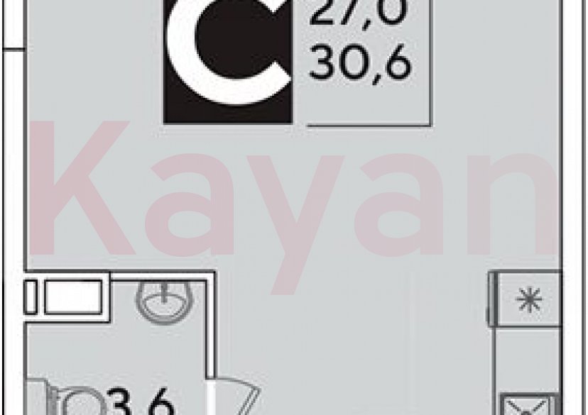 Продажа студии, 30.6 кв.м фото 0 Продажа студии, 30.6 кв.м фото 0