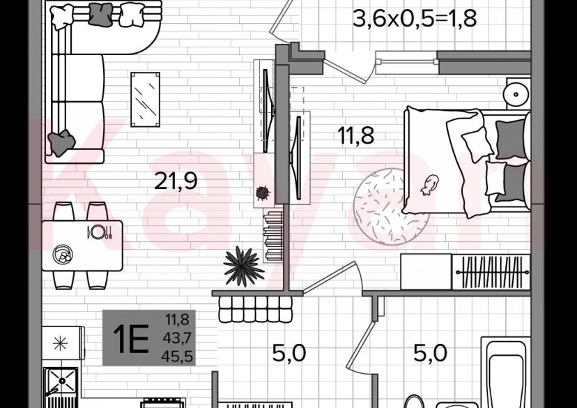 Продажа 2-комн. квартиры, 43.7 кв.м фото 0 Продажа 2-комн. квартиры, 43.7 кв.м фото 0
