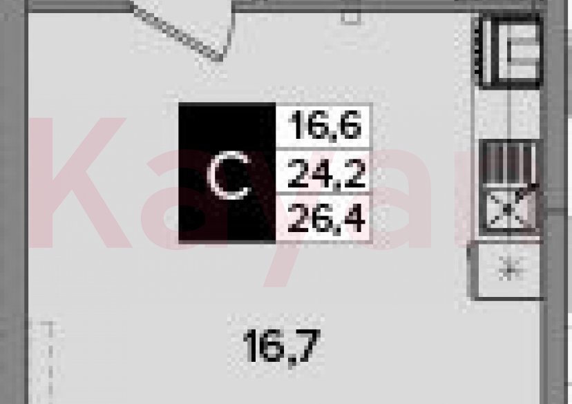 Продажа студии, 24.2 кв.м фото 0