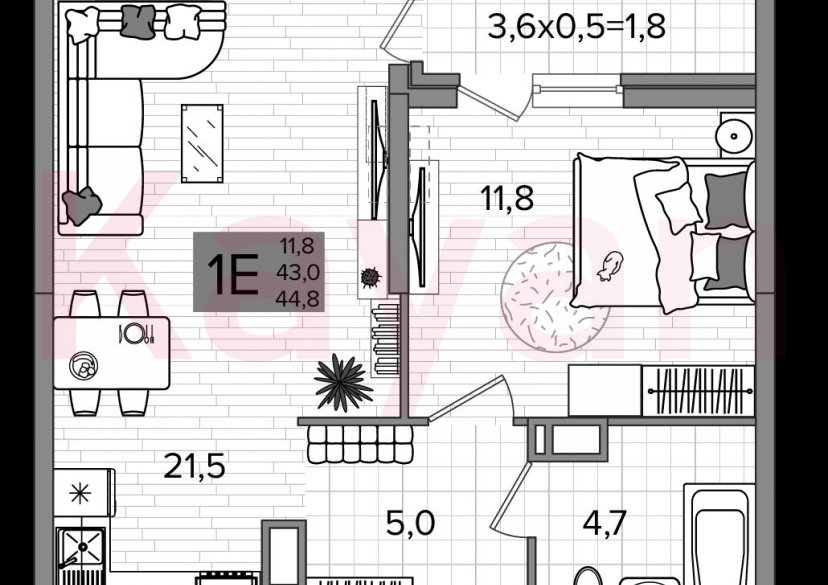 Продажа 2-комн. квартиры, 43 кв.м фото 0 Продажа 2-комн. квартиры, 43 кв.м фото 0