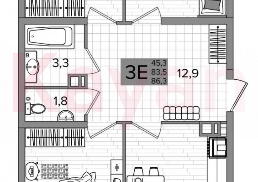 Продажа 4-комн. квартиры, 83.5 кв.м фото 0 Продажа 4-комн. квартиры, 83.5 кв.м фото 0