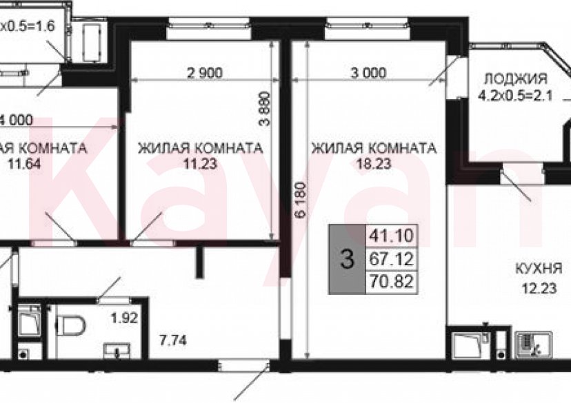 Продажа 3-комн. квартиры, 67.12 кв.м фото 0 Продажа 3-комн. квартиры, 67.12 кв.м фото 0