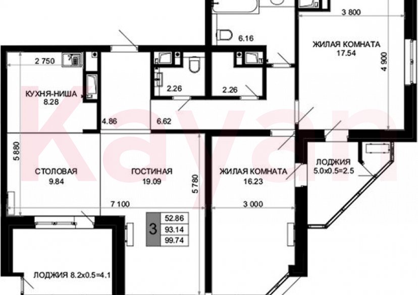 Продажа 4-комн. квартиры, 93.14 кв.м фото 0