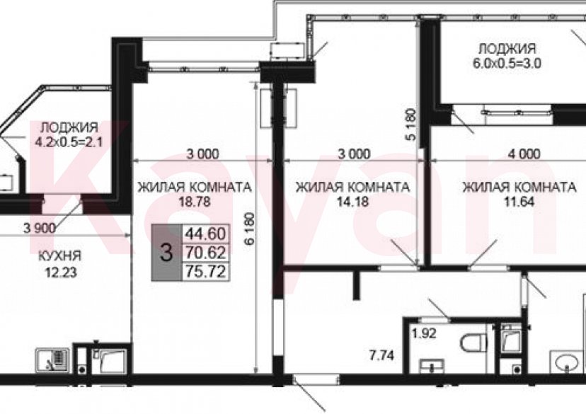 Продажа 3-комн. квартиры, 70.62 кв.м фото 0 Продажа 3-комн. квартиры, 70.62 кв.м фото 0