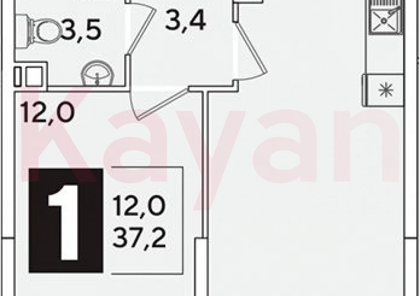 Продажа 2-комн. квартиры, 37.2 кв.м фото 0 Продажа 2-комн. квартиры, 37.2 кв.м фото 0