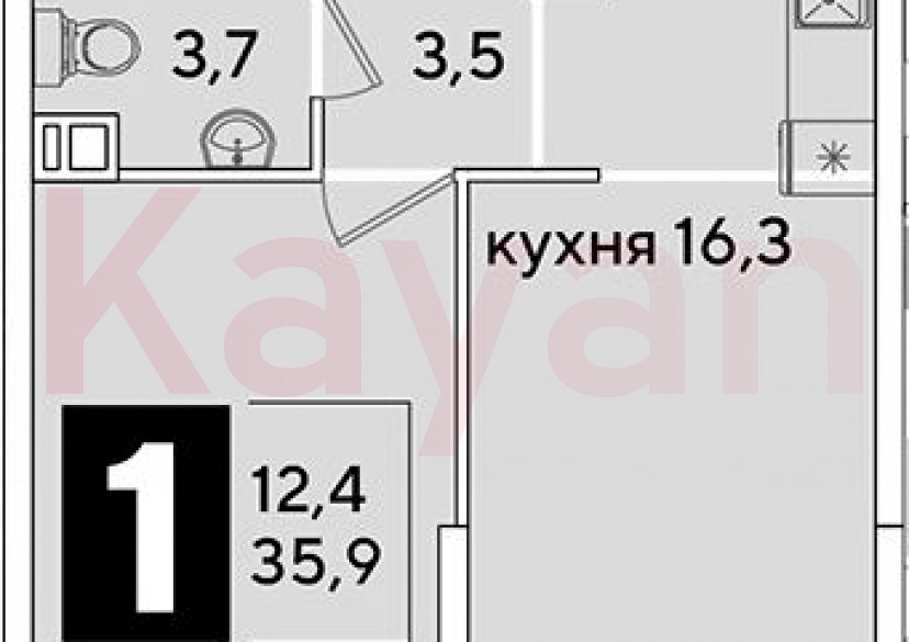 Продажа 2-комн. квартиры, 35.9 кв.м фото 0 Продажа 2-комн. квартиры, 35.9 кв.м фото 0