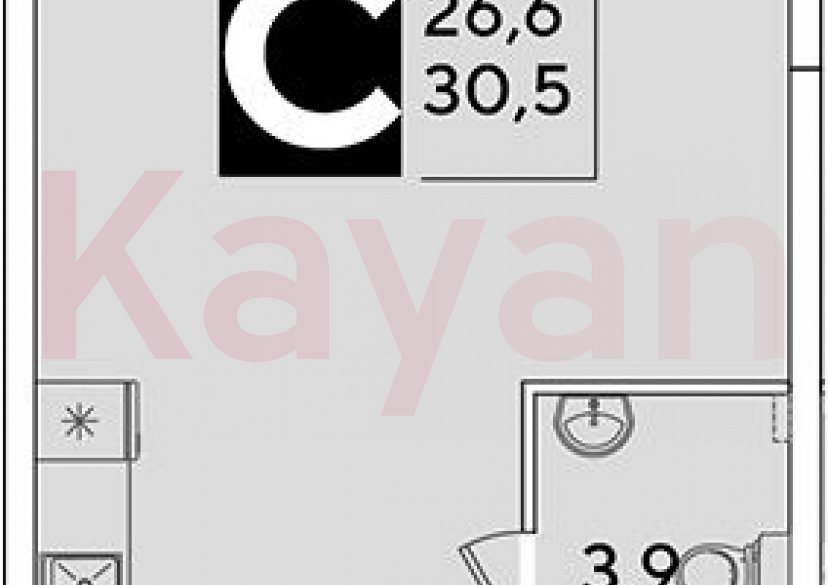 Продажа студии, 30.5 кв.м фото 0