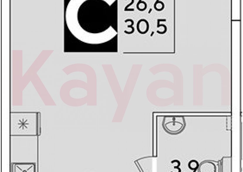 Продажа студии, 30.5 кв.м фото 0 Продажа студии, 30.5 кв.м фото 0