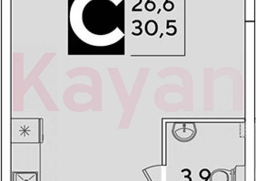 Продажа студии, 30.5 кв.м фото 0 Продажа студии, 30.5 кв.м фото 0