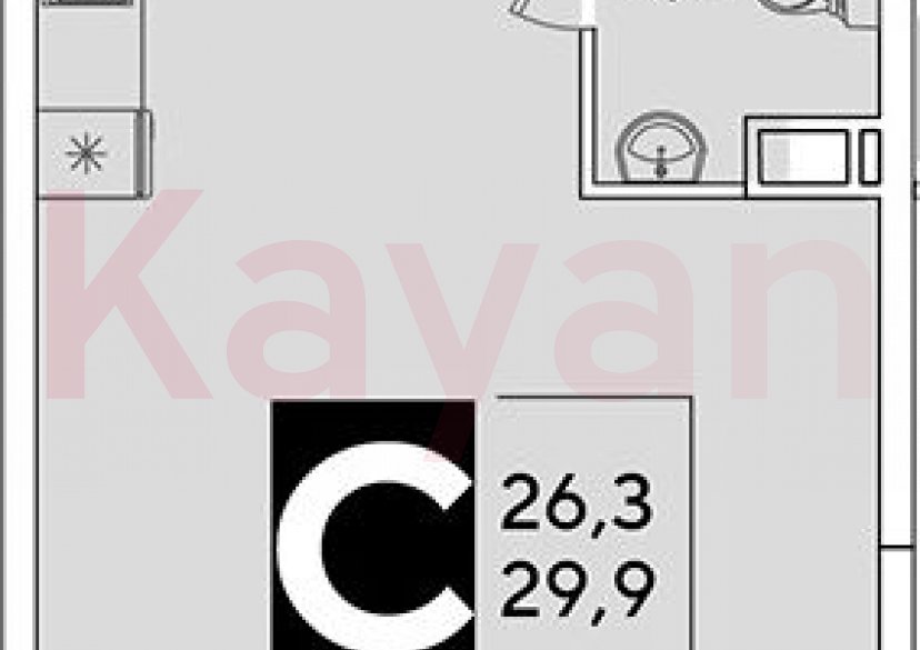 Продажа студии, 29.9 кв.м фото 0 Продажа студии, 29.9 кв.м фото 0