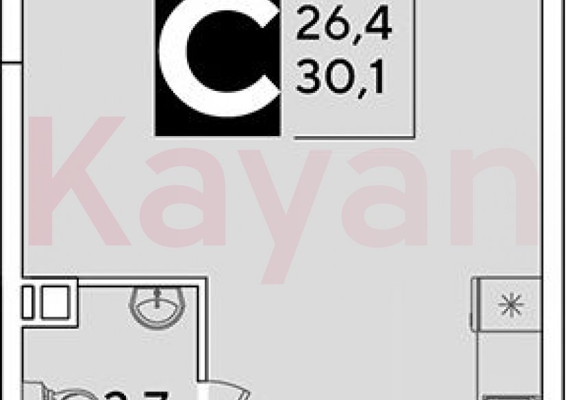 Продажа студии, 30.1 кв.м фото 0 Продажа студии, 30.1 кв.м фото 0