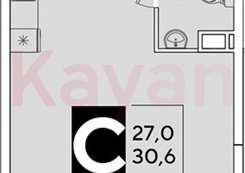 Продажа студии, 30.6 кв.м фото 0
