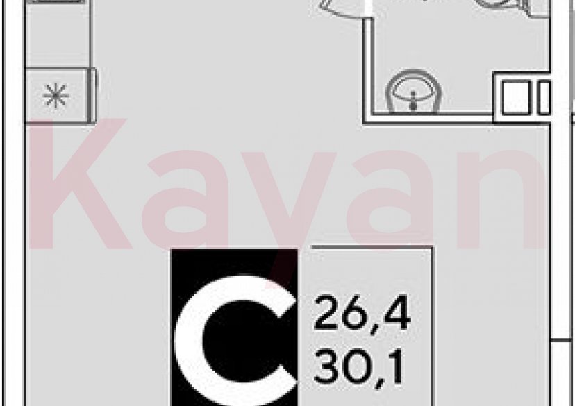 Продажа студии, 30.1 кв.м фото 0