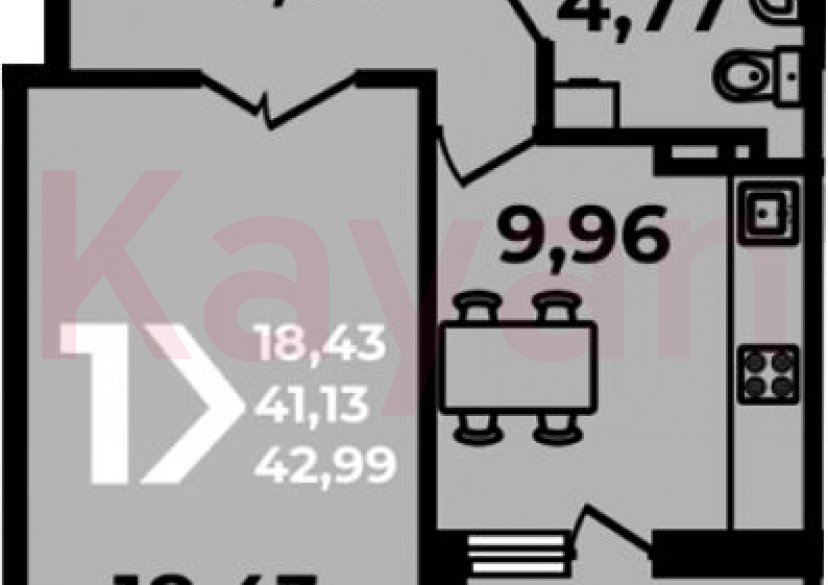 Продажа 1-комн. квартиры, 41.13 кв.м фото 0 Продажа 1-комн. квартиры, 41.13 кв.м фото 0