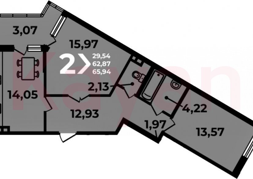 Продажа 2-комн. квартиры, 62.87 кв.м фото 0 Продажа 2-комн. квартиры, 62.87 кв.м фото 0