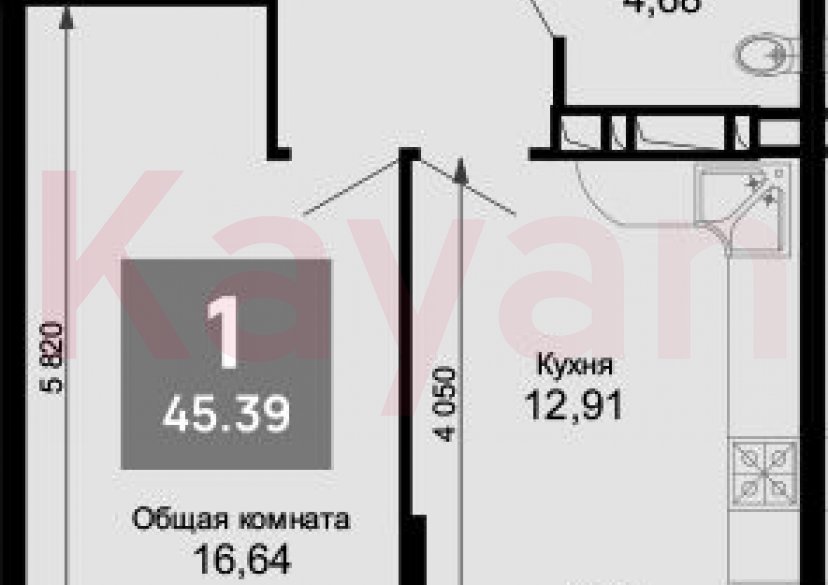 Продажа 1-комн. квартиры, 44.11 кв.м фото 0 Продажа 1-комн. квартиры, 44.11 кв.м фото 0