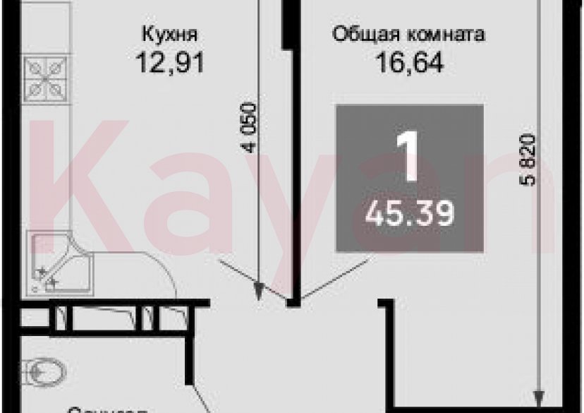 Продажа 1-комн. квартиры, 44.11 кв.м фото 0 Продажа 1-комн. квартиры, 44.11 кв.м фото 0