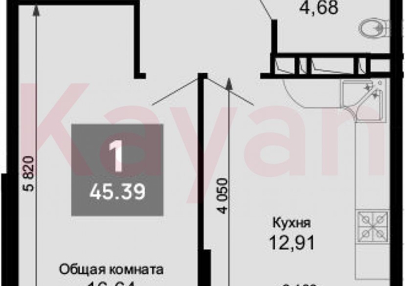 Продажа 1-комн. квартиры, 43.62 кв.м фото 0 Продажа 1-комн. квартиры, 43.62 кв.м фото 0