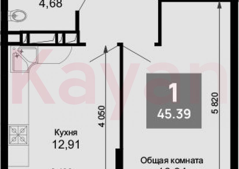 Продажа 1-комн. квартиры, 44.09 кв.м фото 0 Продажа 1-комн. квартиры, 44.09 кв.м фото 0