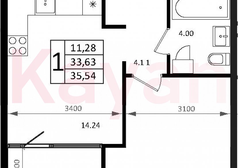 Продажа 2-комн. квартиры, 33.64 кв.м фото 0 Продажа 2-комн. квартиры, 33.64 кв.м фото 0