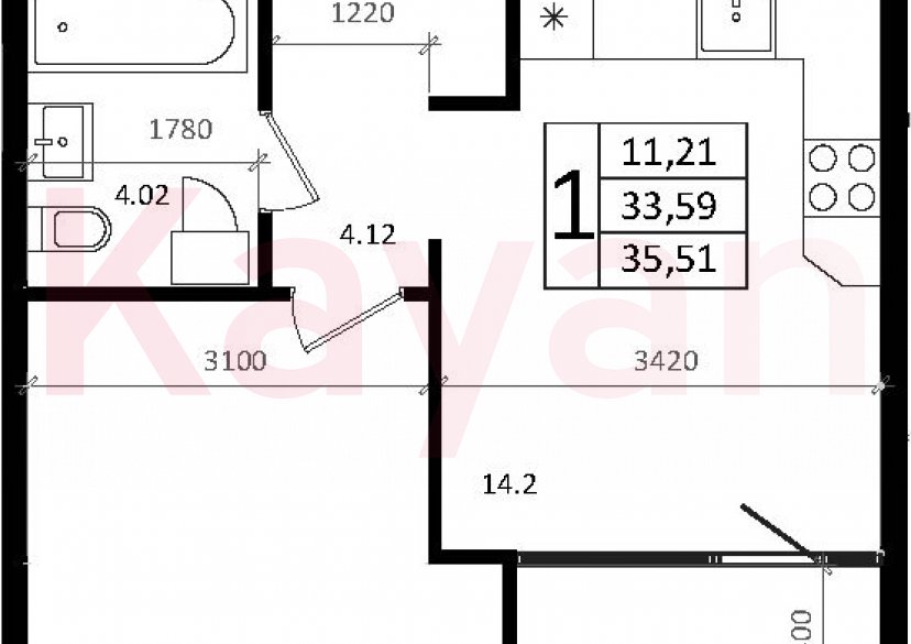 Продажа 2-комн. квартиры, 33.59 кв.м фото 0 Продажа 2-комн. квартиры, 33.59 кв.м фото 0