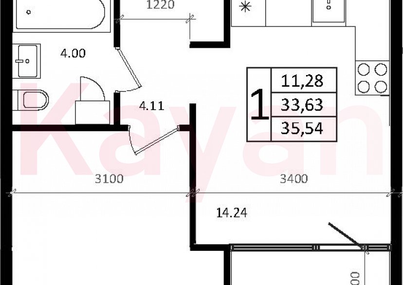 Продажа 2-комн. квартиры, 33.64 кв.м фото 0 Продажа 2-комн. квартиры, 33.64 кв.м фото 0