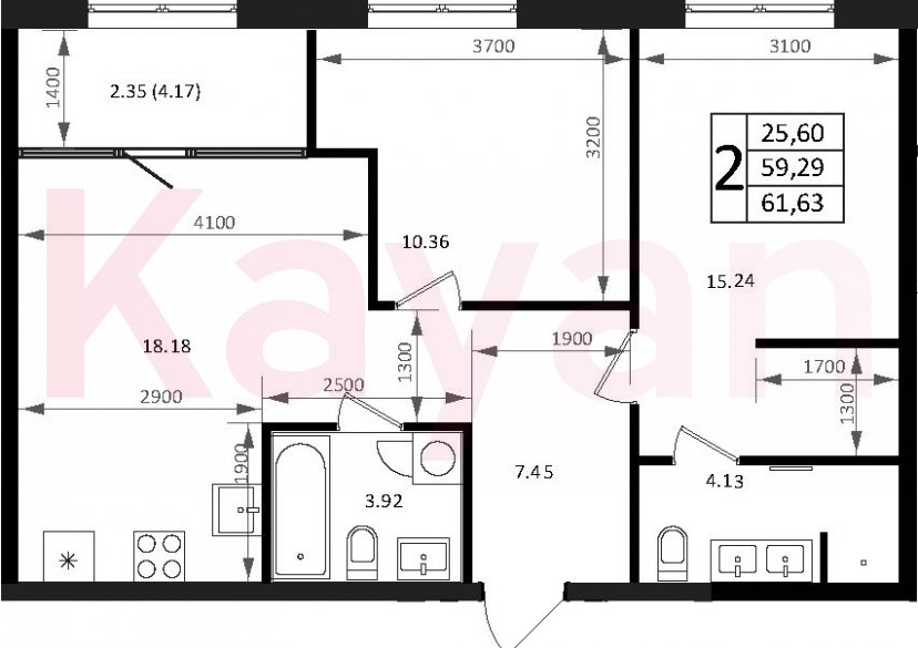 Продажа 3-комн. квартиры, 59.28 кв.м фото 0 Продажа 3-комн. квартиры, 59.28 кв.м фото 0