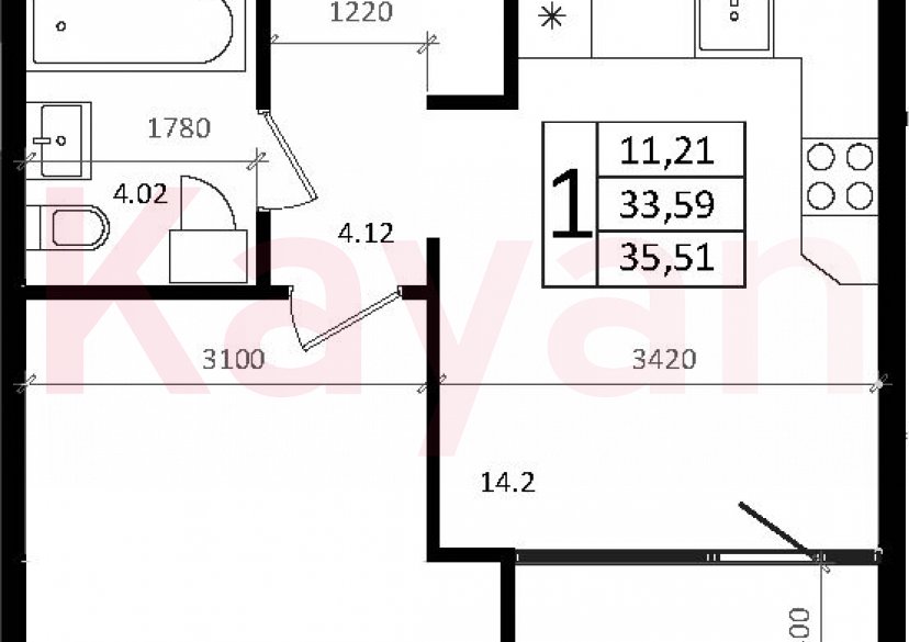 Продажа 2-комн. квартиры, 33.59 кв.м фото 0 Продажа 2-комн. квартиры, 33.59 кв.м фото 0