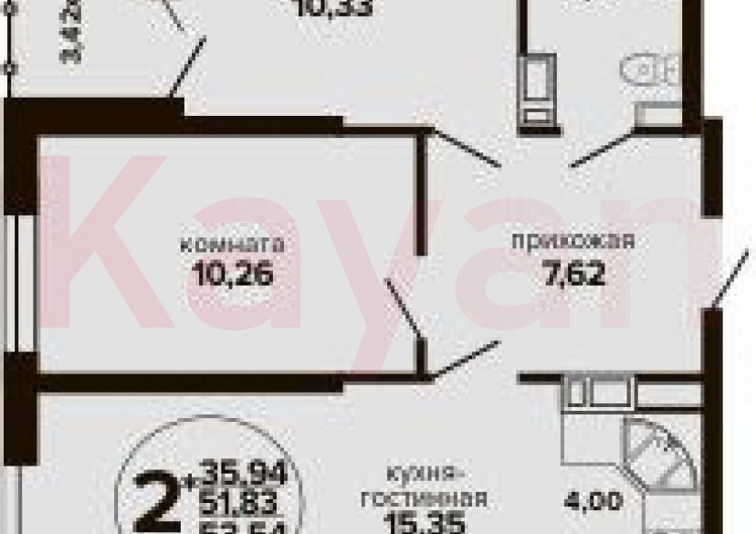 Продажа 3-комн. квартиры, 51.83 кв.м фото 0 Продажа 3-комн. квартиры, 51.83 кв.м фото 0