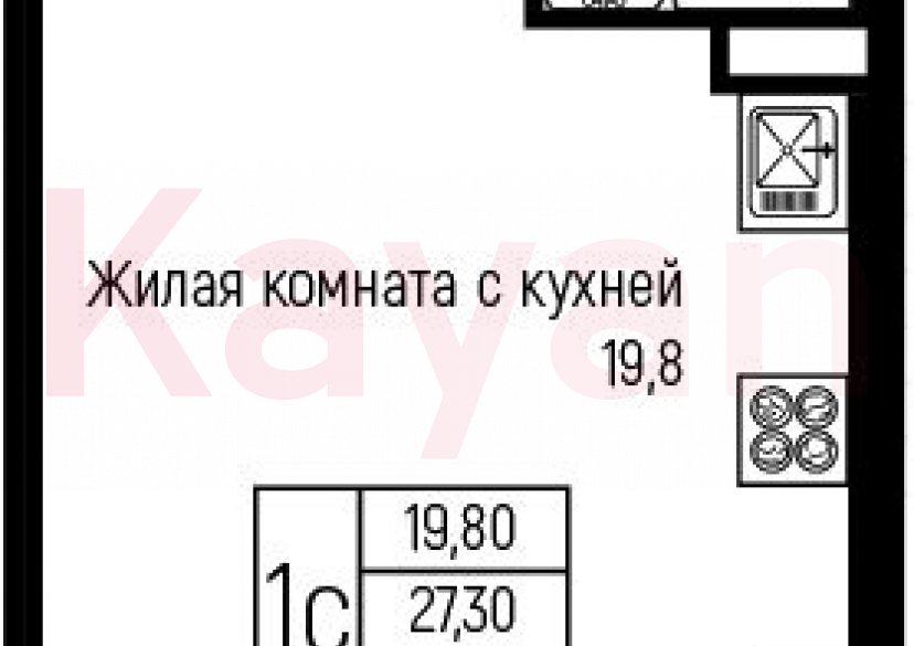 Продажа студии, 27.3 кв.м фото 0 Продажа студии, 27.3 кв.м фото 0