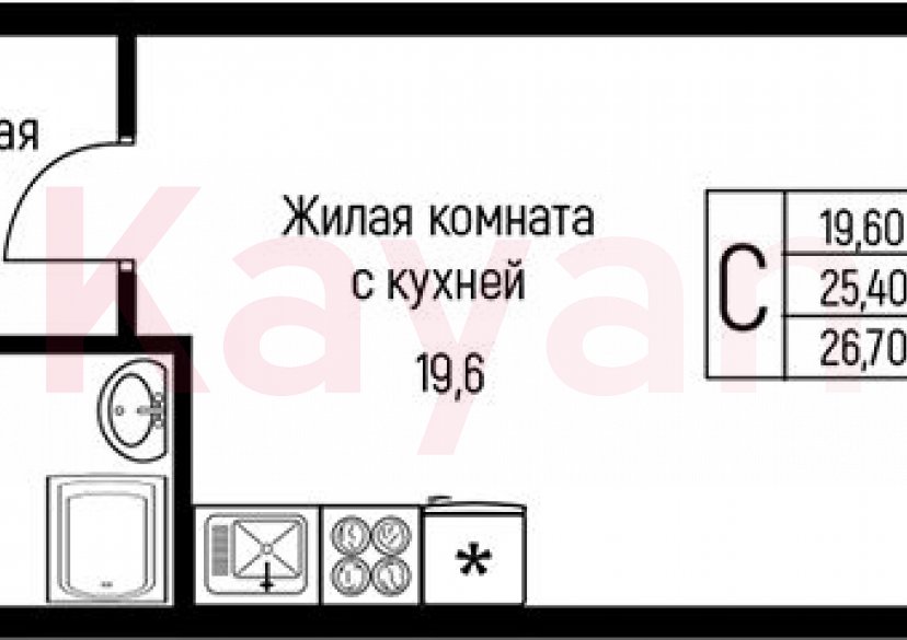 Продажа студии, 27.3 кв.м фото 0 Продажа студии, 27.3 кв.м фото 0