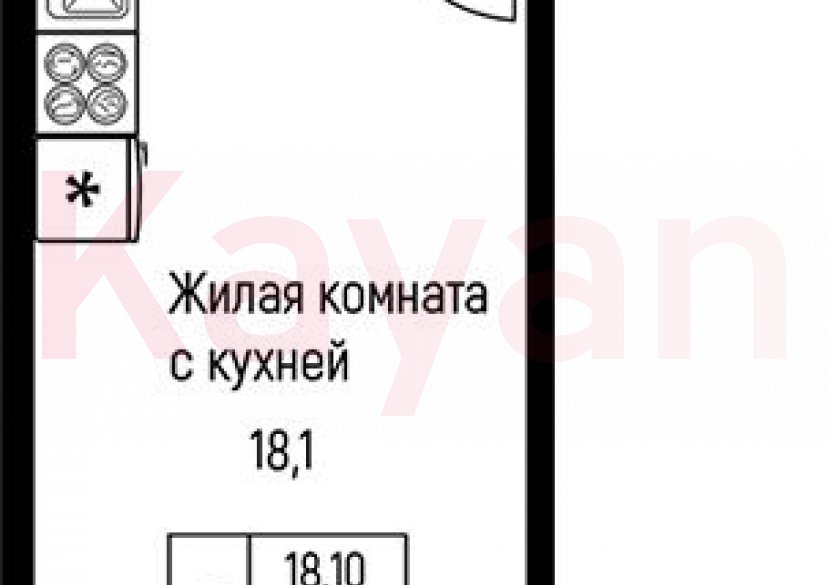 Продажа студии, 27.6 кв.м фото 0 Продажа студии, 27.6 кв.м фото 0