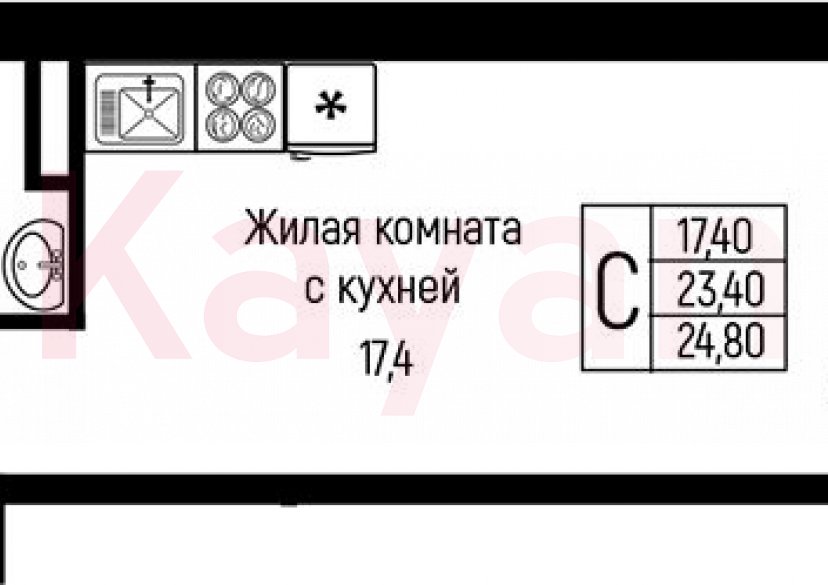 Продажа студии, 25 кв.м фото 0 Продажа студии, 25 кв.м фото 0
